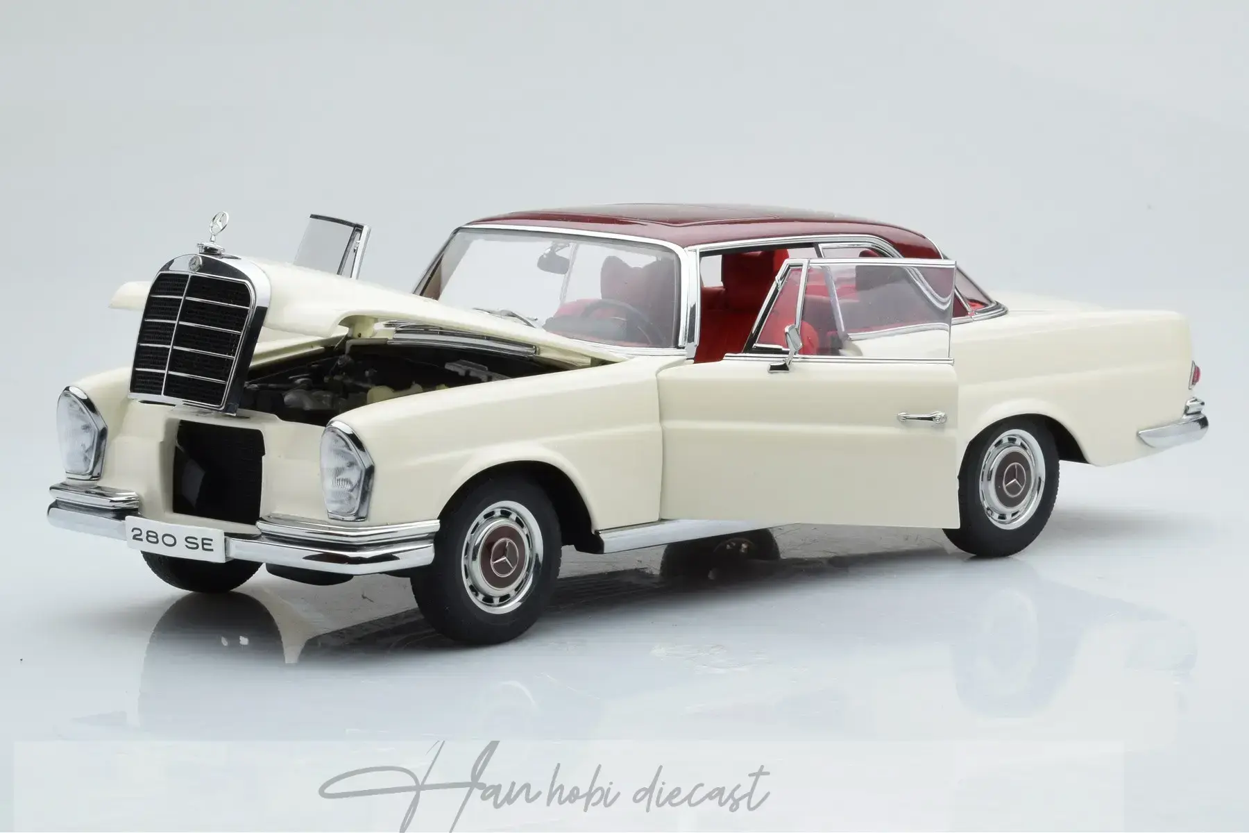 Mercedes Benz 280 SE Coupe Black Autoart Mİllennium 1:18