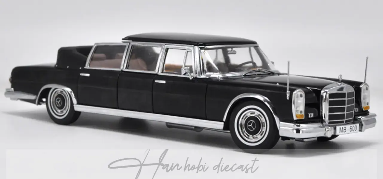 Mercedes Benz S600 PULLMAN Convortible black 1966  Sun Star  1:18 Diecast