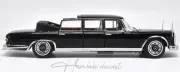 Mercedes Benz S600 PULLMAN Convortible black 1966  Sun Star  1:18 Diecast