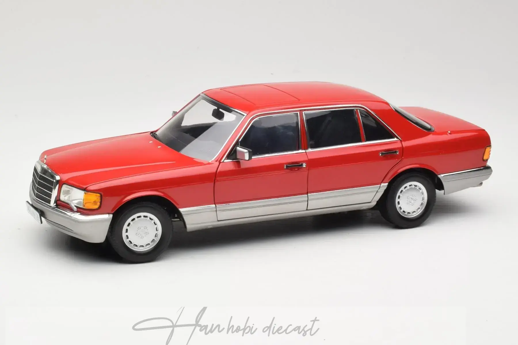 Mercedes Benz 560 sel W126 1987 Red Norev 1:18 Diecast