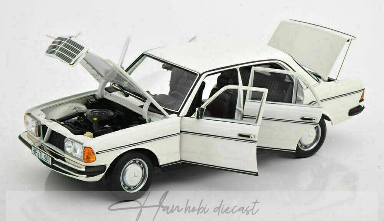 Mercedes Benz 200 W123 1982 White Norev 1:18 Diecast