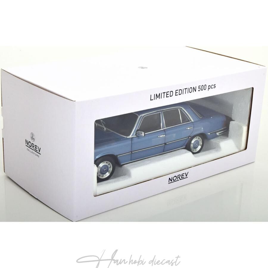 Mercedes Benz 350 Se W116 1973 Blue Norev 1:18 Diecast