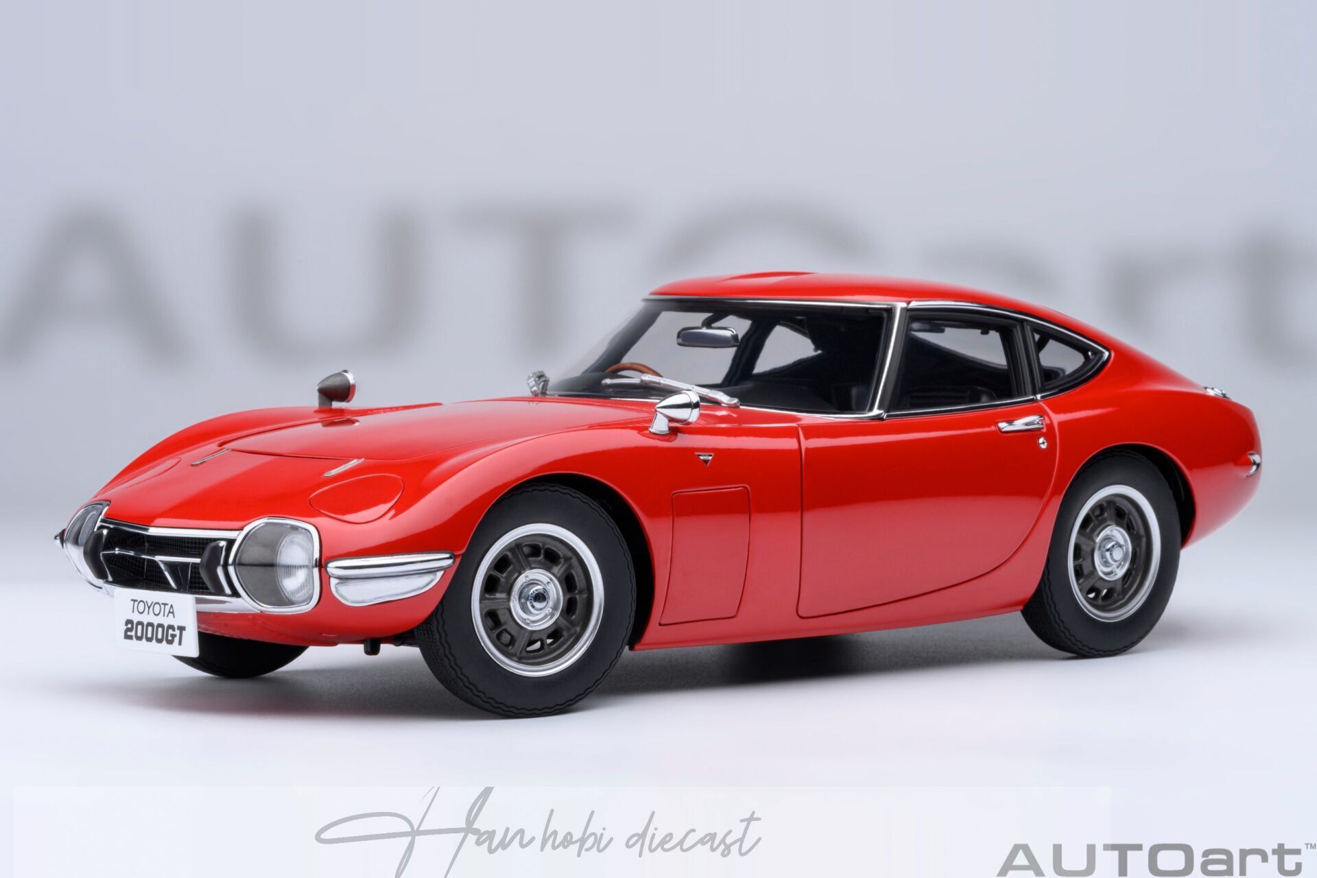 Toyota 2000 Gt 1967 Red Autoart 1:18 Diecast