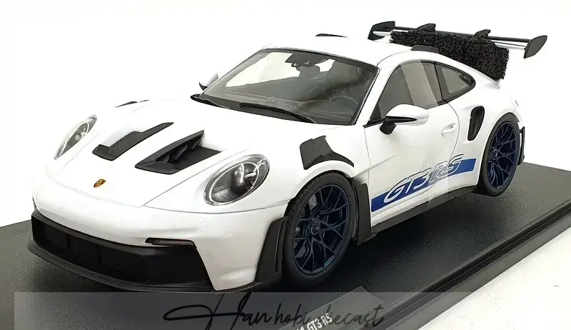 Porsche 911 ( 992 )  GT3 RS White - Blue 2024 Solido  1:18 Diecast
