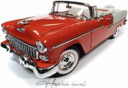 Chevrolet Bel air Convertible Red White Autoworld 1:18