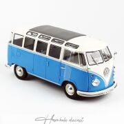 Volkswagen T1 Samba Minibüs 1962 Blue-White Solido