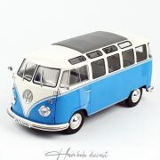 Volkswagen T1 Samba Minibüs 1962 Blue-White Solido