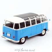 Volkswagen T1 Samba Minibüs 1962 Blue-White Solido