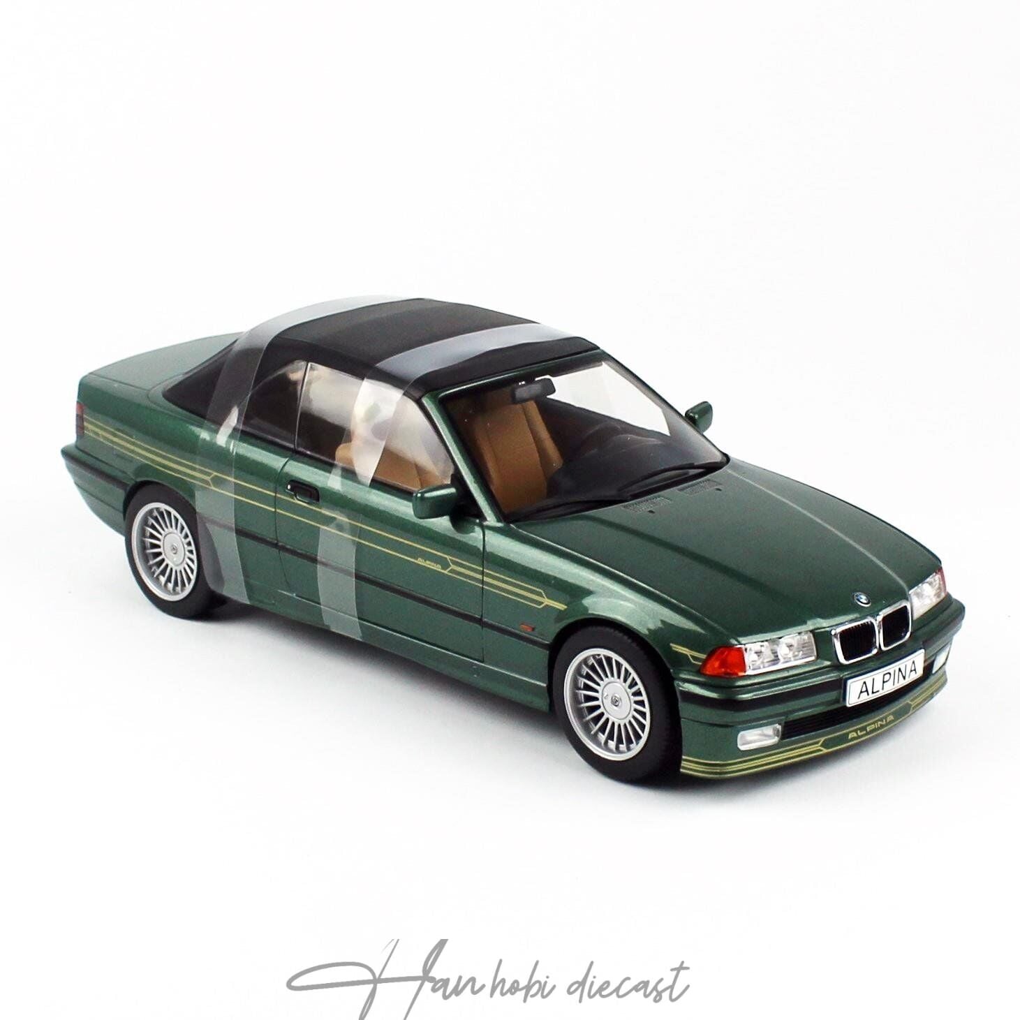 Bmw B3 3.2 E36 Alpina Cabriolet 1995  Green MCG 1:18  Diecast