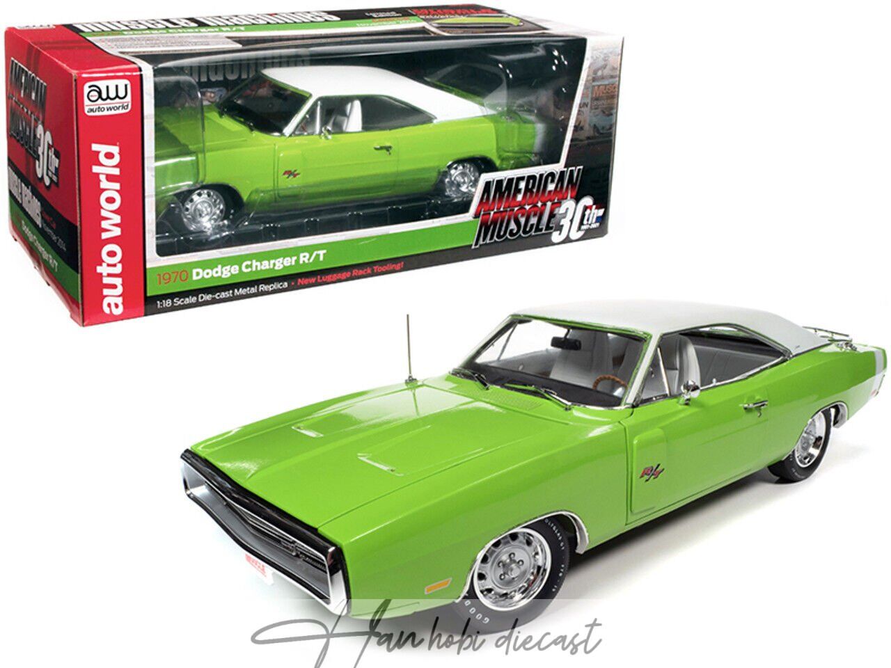 Dodge Charger R / T Hemmings Muscle Machine 1970 Autoworld 1:18 Diecast