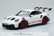 Porsche 911 ( 992 ) GT3 RS 2022  White -Pryo Red Norev 1:18 Diecast