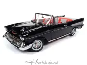 Chevrolet Bel-air Convertible JAMES BOND 07 DR No Black 1957 Autoworld 1:18 Diecast