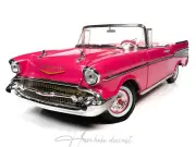 Chevrolet Bel-air Cabriolet 1957  Convertible Pink Autoworld 1:18