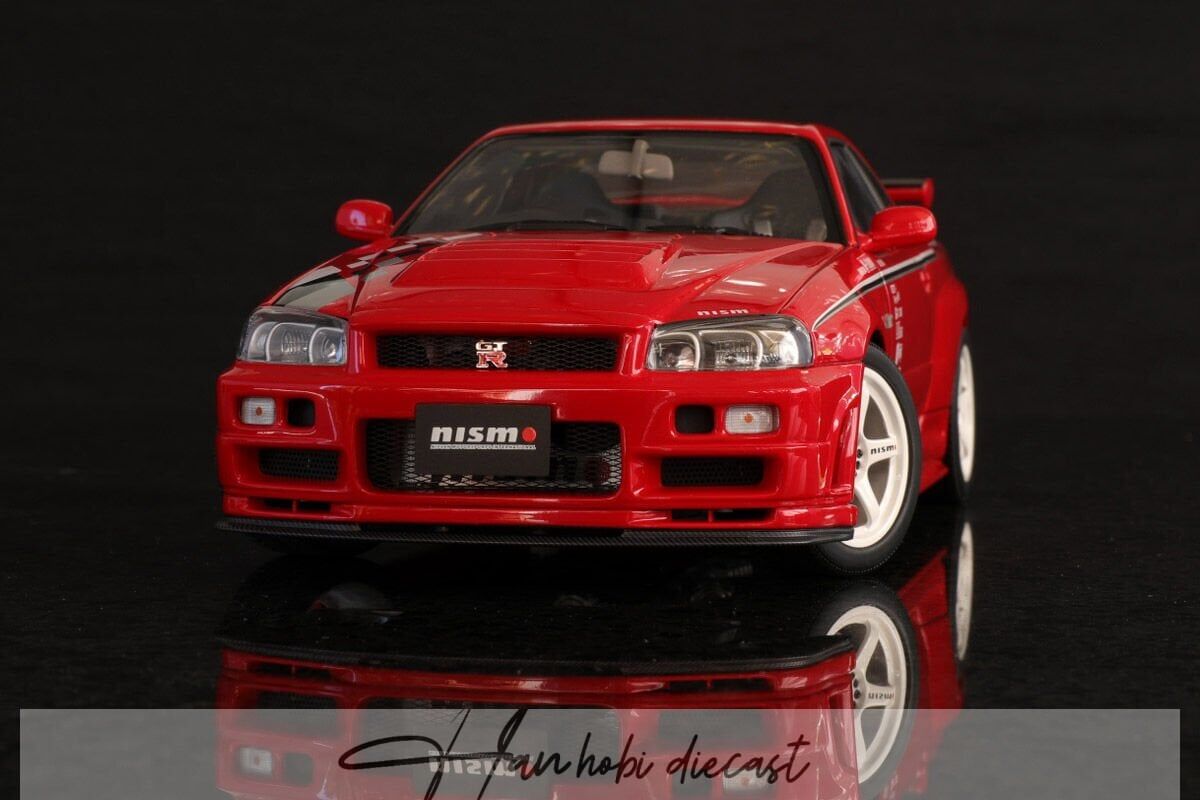 Nissan R34 G-TR Nismo R-Tune R1 Red Autoart Millennium 1:18 Diecast Model