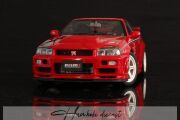 Nissan R34 G-TR Nismo R-Tune R1 Red Autoart Millennium 1:18 Diecast Model