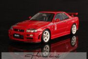 Nissan R34 G-TR Nismo R-Tune R1 Red Autoart Millennium 1:18 Diecast Model