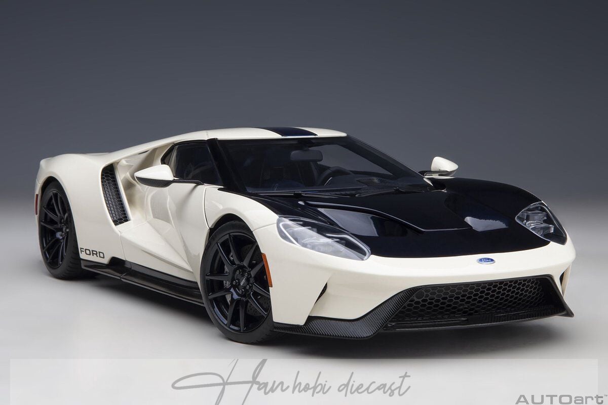 Ford Gt Heritage Edition Prototype White Autoart 1:18