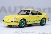 Porsche 911 Carrera 2.7 RS 1973 Yellow / Green Stripes  Autoart 1:18 Compozit
