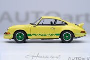 Porsche 911 Carrera 2.7 RS 1973 Yellow / Green Stripes  Autoart 1:18 Compozit