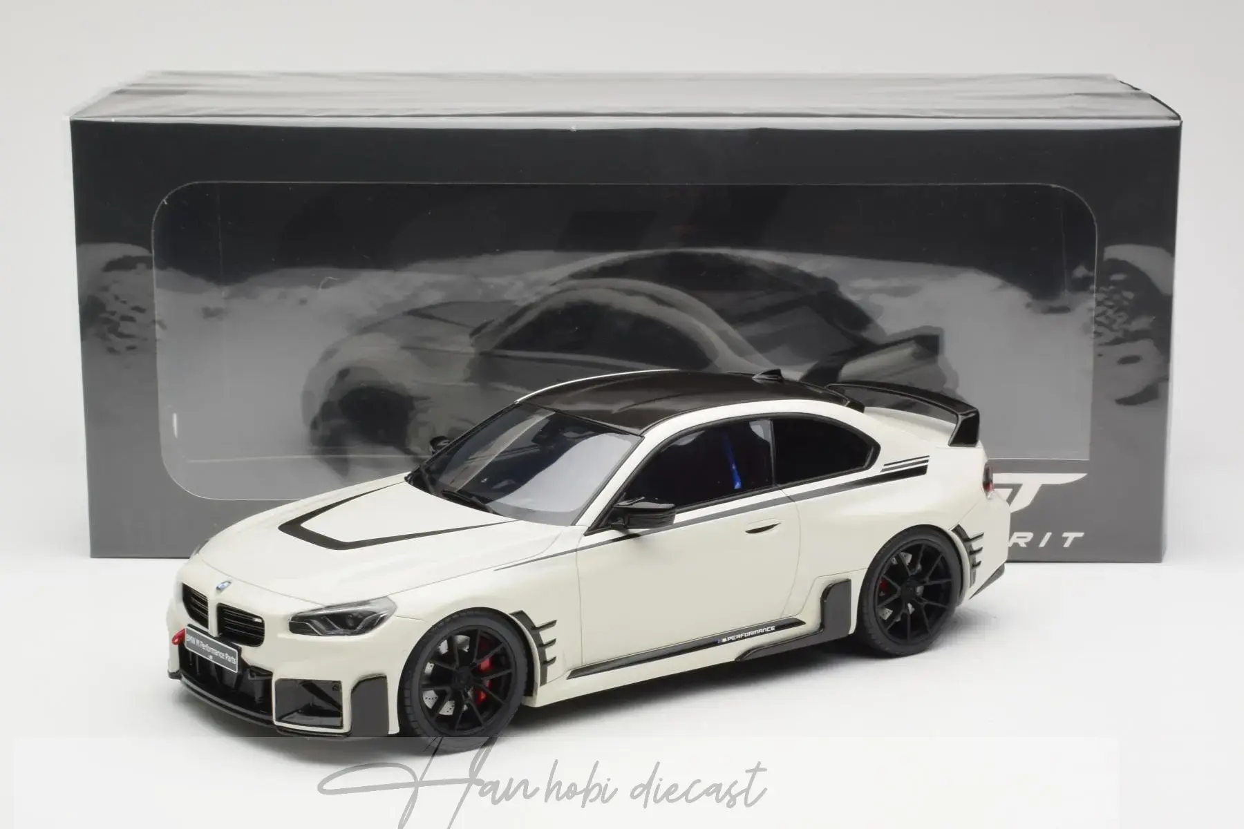 BMW M2 G87 M Performance White 2023 Black GT Spırıt 1:18 Resin Model