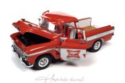 Chevy Cameo Pickup Truck 1957 Red-White  ( Miller hiğh life )  Autoworld 1:18 Diecast