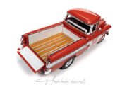 Chevy Cameo Pickup Truck 1957 Red-White  ( Miller hiğh life )  Autoworld 1:18 Diecast