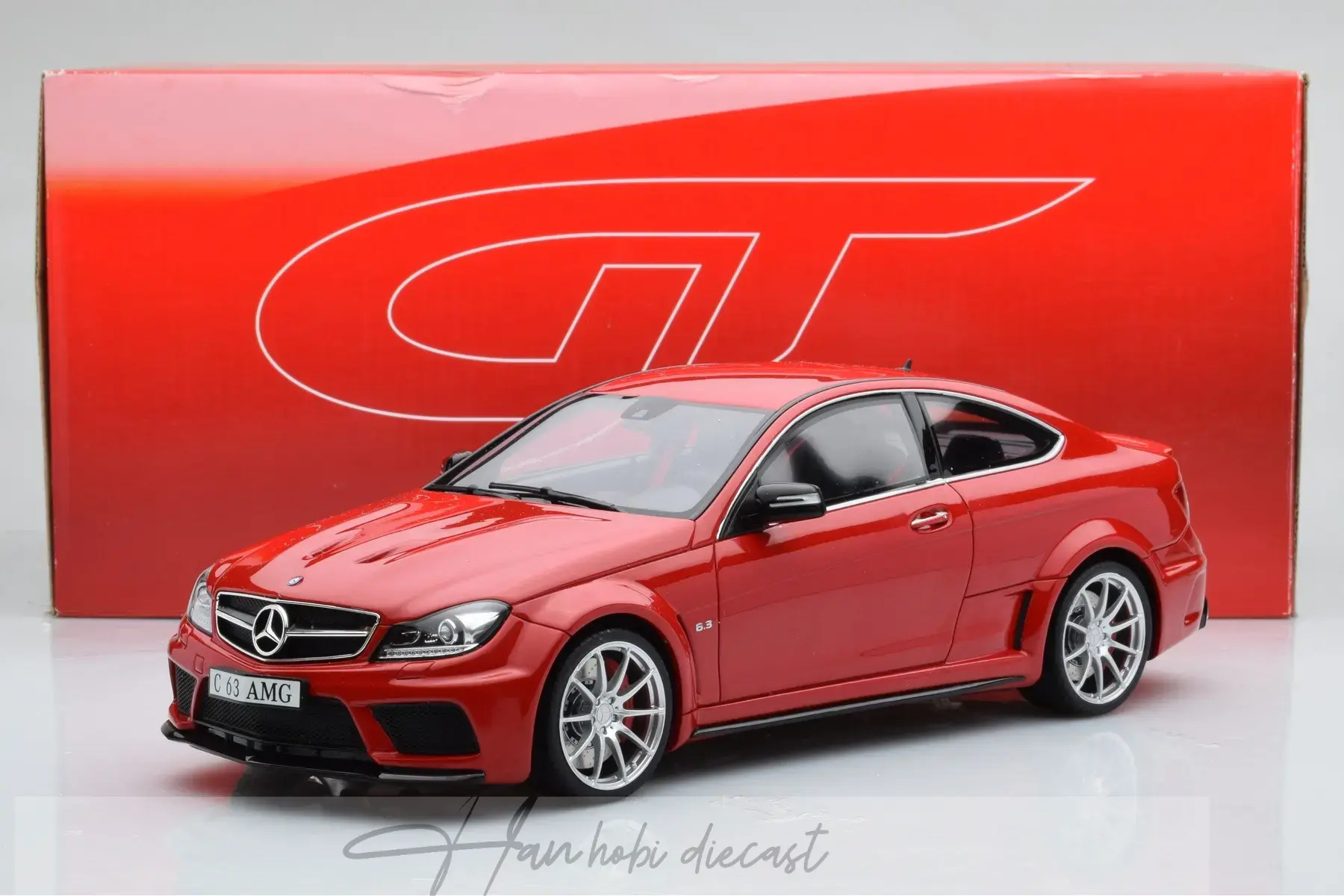 Mercedes Benz C63 AMG W204 Coupe Red Metallic 2011 GT Spırıt 1:18 Resin Model