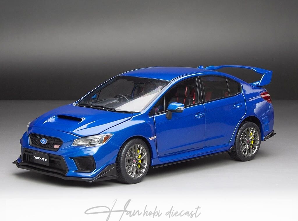 Subaru WRX STİ 2018 Blue Metallic Sunstar 1:18 Diecast