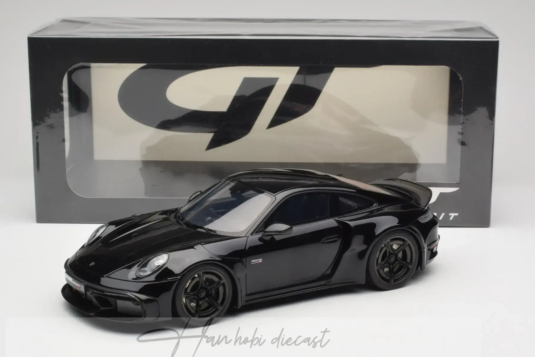 Porsche 911 992 Brabus Rocket - R 2023 Opsidian  Black  GT Spırıt 1:18 Resin Model