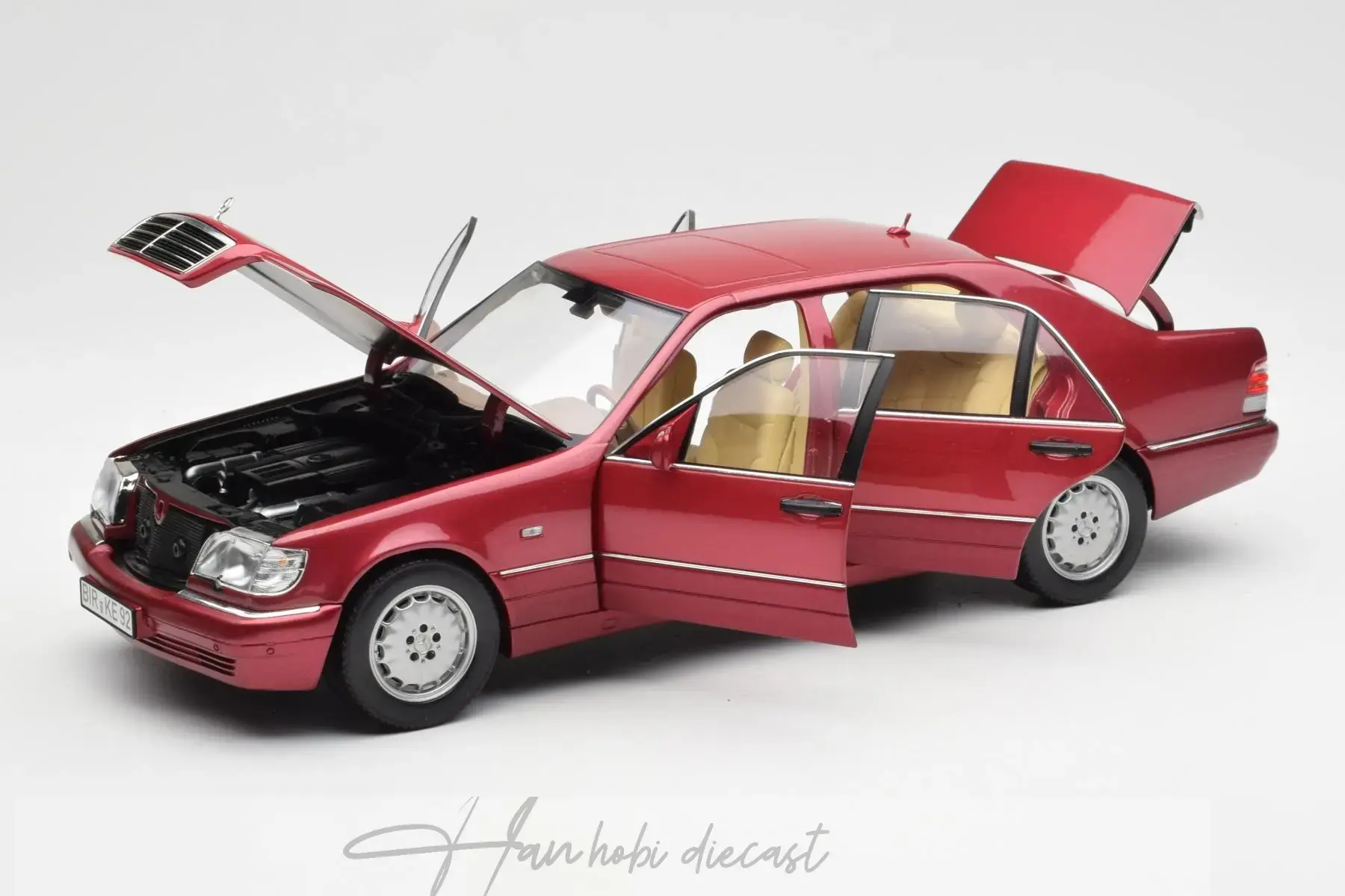 Mercedes Benz S500 W140 Red Metallic 1997 Norev 1:18