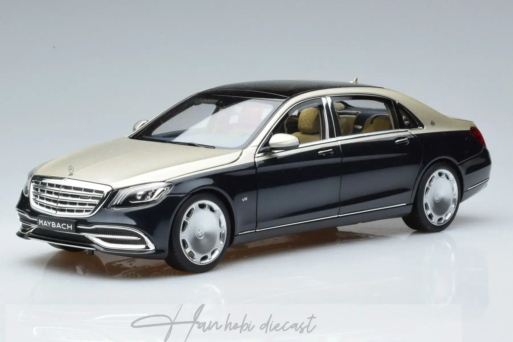 Mercedes Benz S650 Maybach W222 Sılver Blue 2020 Norev  1:18 Diecast