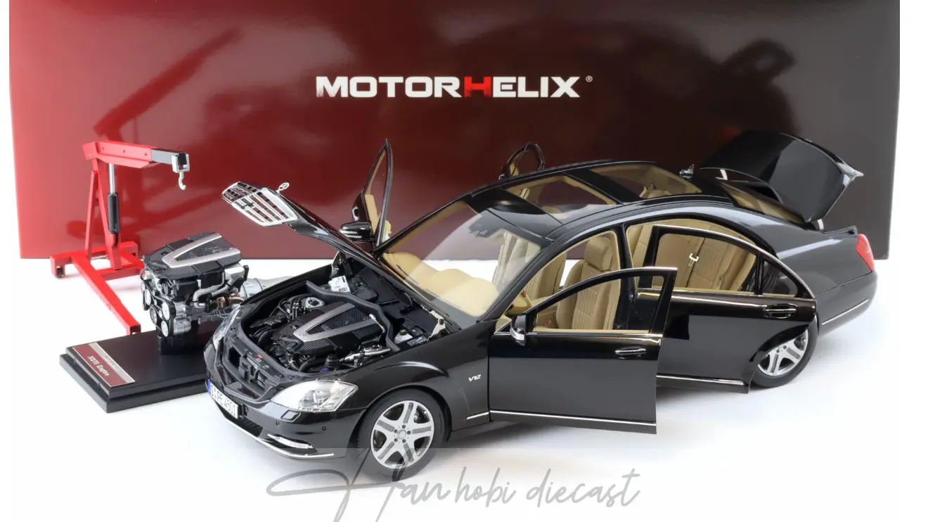 Mercedes Benz S600L W221 Black Motorhelix 1:18 Diecast