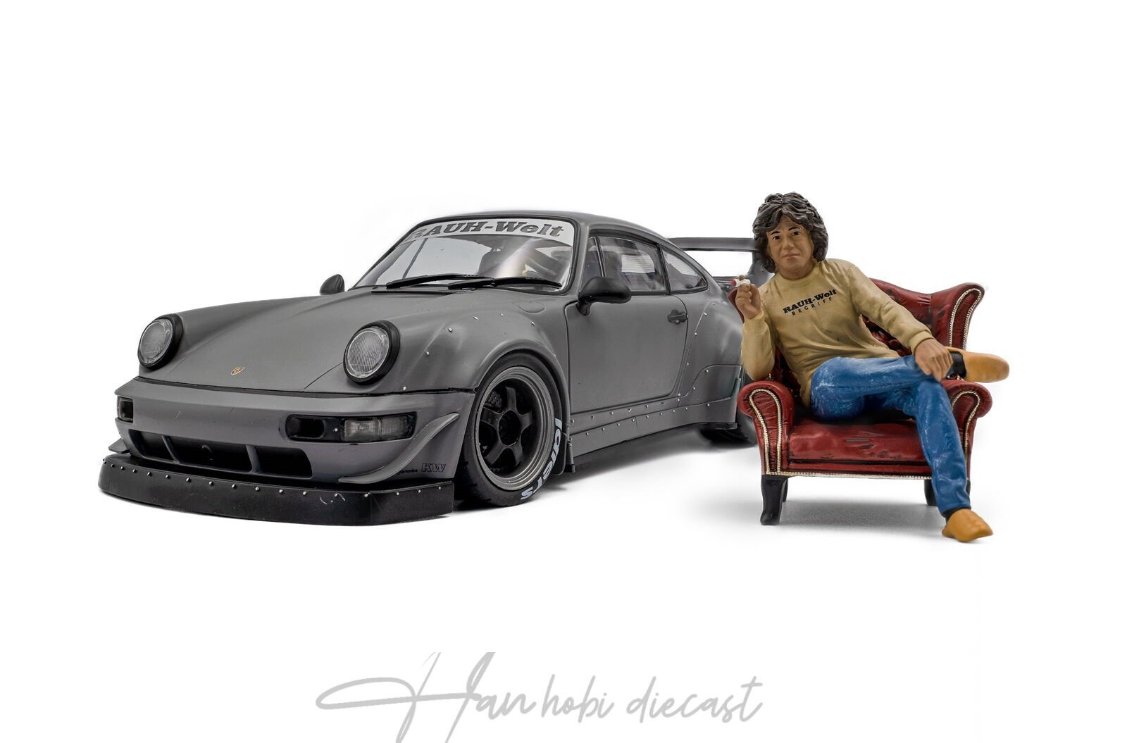 Solido 2024 Porsche 964 RWB Nardo Grey With Akira Nakai