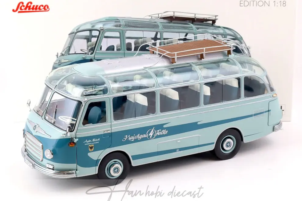 Setra S6 Bus 1955 Blue,Kraichgaufalke Schuco 1:18 Diecast