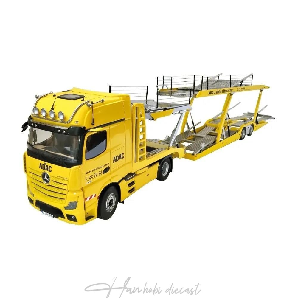 Mercedes Benz Actros 1025/02 Lohr Çekici - 6'lı Araç Taşıyıcı Yellow 2021 NZG   1:18 Diecast