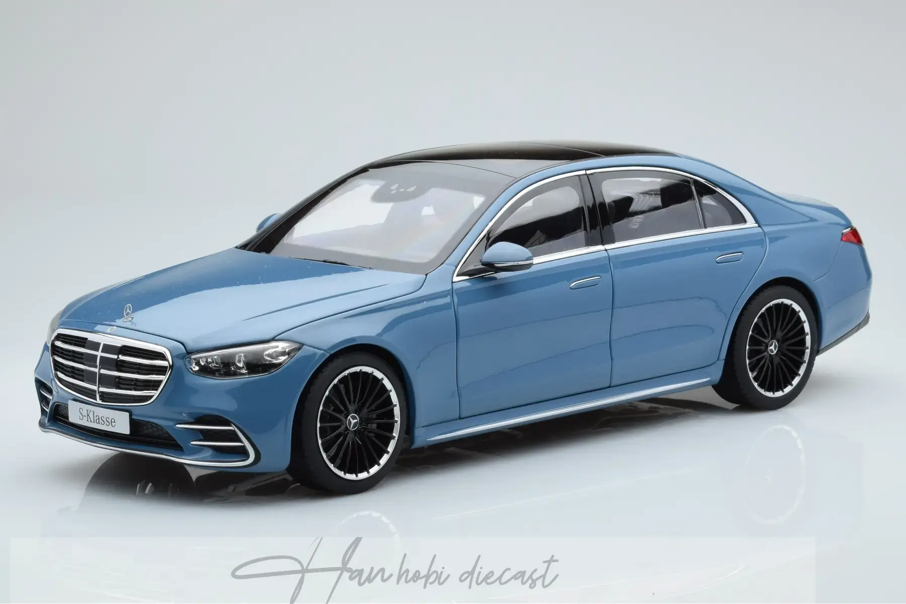 Mercedes Benz S Class W223 Vintage Blue 2020 Norev 1:18 Diecast