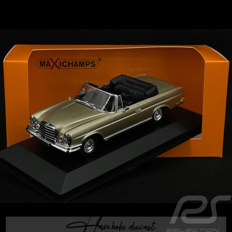 Mercedes Benz 280 SE W111 Gold Caprio 1970 Maxichamps 1:43 Diecast