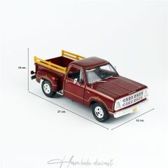 1979 Dodge D100 Stepside Warlock II AutoWorld  1/18 Ölçek Maron