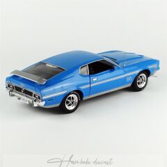 1972 Ford Mustang Mach 1, AutoWorld 1/18 Ölçek, Blue