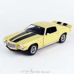1972 Chevrolet Camaro Z/28 RS AutoWorld 1/18 Ölçek Yellow