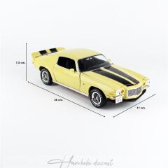 1972 Chevrolet Camaro Z/28 RS AutoWorld 1/18 Ölçek Yellow