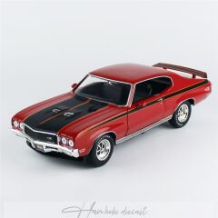 1972 Buick GSX AutoWorld 1:18 Ölçek Fire Red