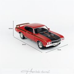 1972 Buick GSX AutoWorld 1:18 Ölçek Fire Red