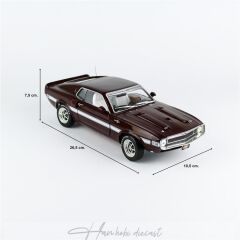 1969 Shelby GT500 Mustang 2+2, Bordo AutoWorld  1/18 Ölçek