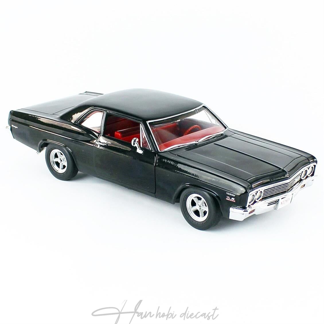 1966 Chevy Biscayne Nickey,AutoWorld 1/18 Ölçek Black