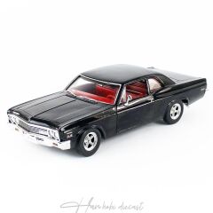 1966 Chevy Biscayne Nickey,AutoWorld 1/18 Ölçek Black