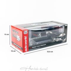 1966 Chevy Biscayne Nickey,AutoWorld 1/18 Ölçek Black