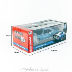 1970 Plymouth AAR Cuda 3406,AutoWorld 1/18 Ölçek Blue