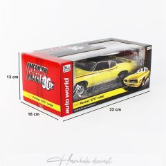 1969 Pontiac GTO Judge,AutoWorld  1/18 Ölçek Goldenrod Yellow