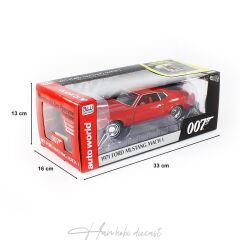 1971 James Bond Ford Mustang Mach-1 AutoWorld 1/18 Ölçek